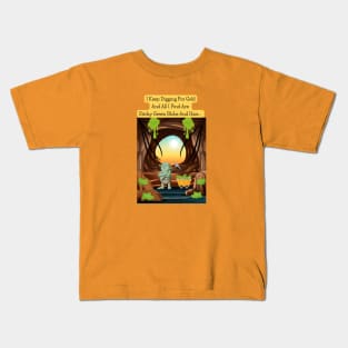 Grumpy Green Troll's Gold Quest Kids T-Shirt